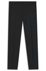 Kalhoty slim fit z panenské vlny serge - Black