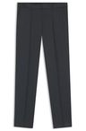 Kalhoty regular střihu z panenské vlny serge - Dark Grey