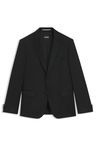 Smokingové sako BOSS ONE slim fit z panenské vlny serge - Black