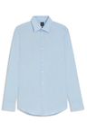Košile slim fit z pružného bavlněného poplínu, který se snadno žehlí - Light/Pastel Blue