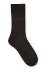 Ponožky s logem standardní délky z mercerizované egyptské bavlny - Dark Brown
