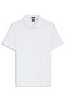 Polokošile slim fit z interlockové bavlny - White