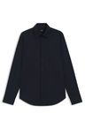 Košile regular střihu z pružného bavlněného poplínu, který se snadno žehlí - Dark Blue