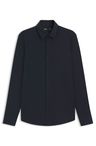 Košile slim fit z funkční strečové bavlny - Dark Blue