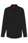 Tričko slim fit z funkčního strečového žerzeje - Black