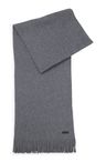 Rašlový pletený šátek z panenské vlny - Medium Grey