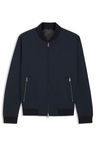 Bunda slim fit z funkčního strečového žerzeje - Dark Blue