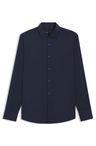 Košeľa úzkeho strihu z funkčného strečového kepra - Dark Blue