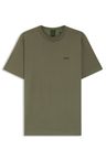 Tričko z elastické bavlny s logem - Dark Beige