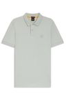 Polotričko slim fit ze strečové  bavlny s nášivkou s logem - Silver