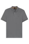 Polotričko slim fit ze strečové  bavlny s nášivkou s logem - Open Grey