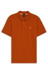 Polo tričko slim fit z strečové bavlny s nášivkou s logem - Open Orange