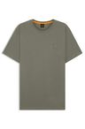 Bavlněné tričko s nášivkou s logem - Open Grey