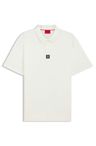 Bavlněné interlock polo se skládaným logem - Natural
