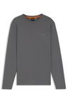 Tričko z bavlněné směsi s vaflovou strukturou - Open Grey