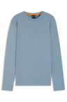 Tričko z bavlněné směsi s vaflovou strukturou - Light/Pastel Blue