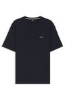 Pyžamové tričko z bavlněné směsi s vyšívaným logem - Dark Blue