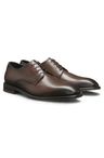 Italské kožené derby boty - Dark Brown
