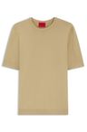 Úzké pletené tričko - Medium Beige