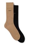 Dvojbalení ponožek z bambusové směsi standardní délky - Medium Beige