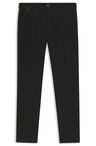 Kalhoty slim fit ze strukturované strečové bavlny - Black
