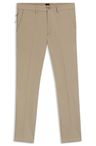 Kalhoty slim fit ze směsi strečové bavlny - Dark Beige