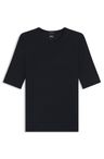 Svetr s krátkým rukávem z merino vlny - Dark Blue