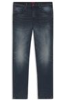 Slim džíny z modrého strečového denimu s „used“ efektem