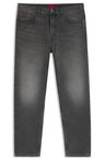 Džíny tapered fit z šedého denimu s efektem opotřebení