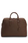 Kožená brašna s reliéfním logem - Medium Brown