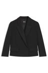 Smokingový blazer relaxed střihu z keprové panenské vlny