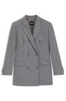 Dlouhý blazer regular střihu z jemného flanelu