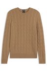 Copánkový svetr z vlny a kašmíru - Medium Beige