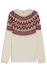 Svetr v relaxed střihu s fair isle vzorem - Open White