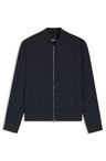 Bunda ve slim střihu z broušeného strečového flanelu - Dark Blue