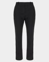 Zkrácené kalhoty slim fit z strečové bavlny - Black