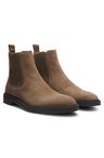 Semišové Chelsea boty s typickým proužkem - Medium Beige