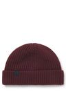 Čepice BECKHAM x BOSS z panenské vlny a kašmíru - Dark Red