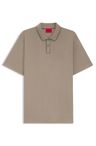 Luxusní bavlněné polotričko s kontrastními lemy - Light/Pastel Brown