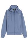 Mikina na zip z bavlněné směsi s lemováním - Light/Pastel Blue