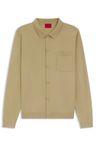 Pletený kardigan regular střihu s žebrovanými lemy - Medium Beige