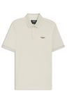 Polotričko BOSS x ASTON MARTIN z vlněného a bavlněného piké - Open White