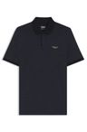 Polotričko BOSS x ASTON MARTIN z vlněného a bavlněného piké - Dark Blue