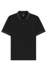 Polo tričko slim fit z mercerizované bavlny s kontrastním lemováním