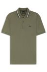 Polotričko Paddy slim fit z interlockové bavlny - Dark Beige