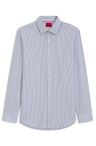 Košile slim fit z oxfordské bavlny s manžetami ve tvaru rukávu - Open Blue