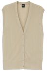 Pletená vesta s merino vlnou - Light Beige