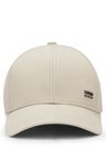Bavlněná keprová čepice s charakteristickými pruhy - Open Beige