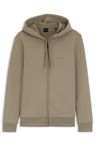 Mikina na zip z strečové bavlny s detailem loga - Light/Pastel Green