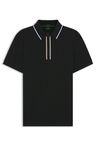 Aktivní polotričko slim fit z elastické bavlny odvádějící vlhkost - Black